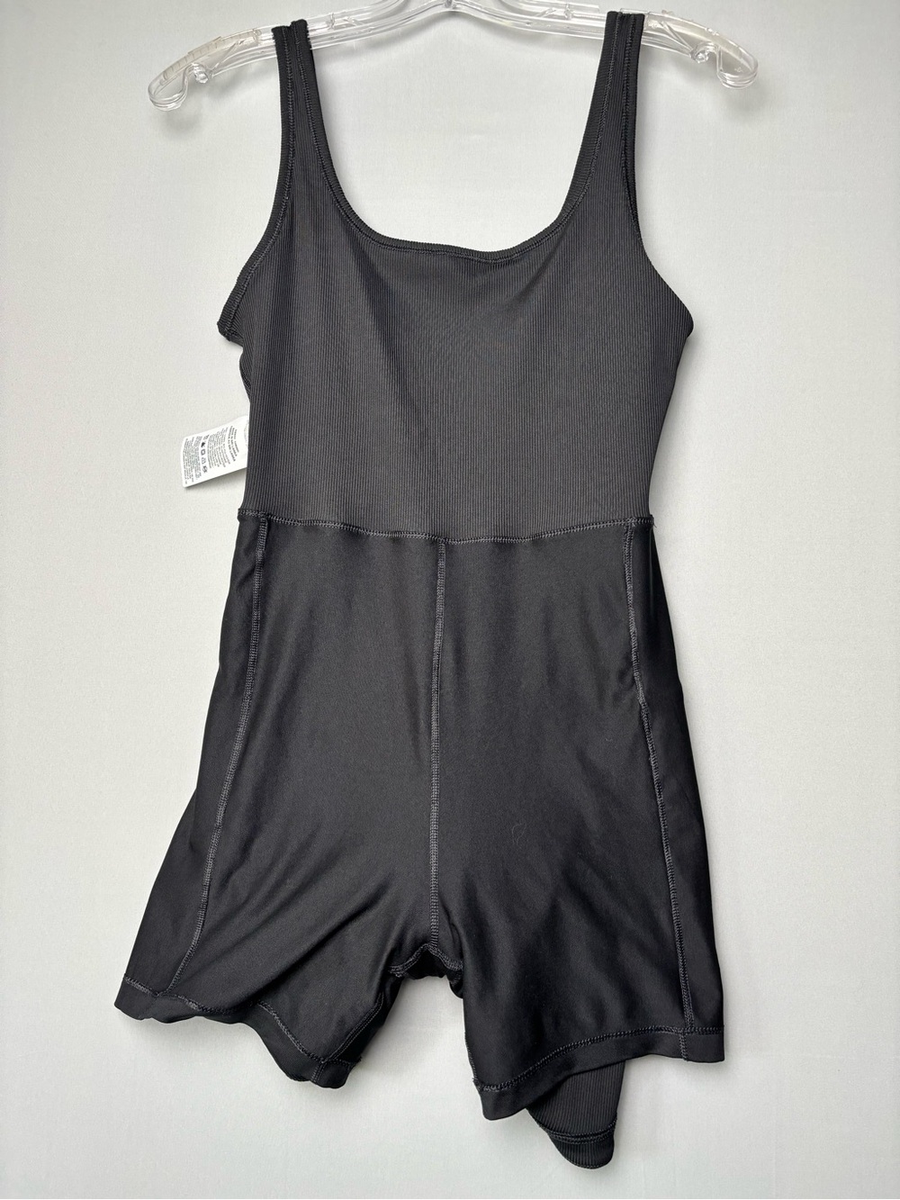 Nike One Dri-FIT Athletic Dress Romper Black Ribbed Built-In Shorts Size Small - Picture 9 of 9